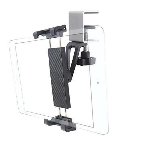 Cuxwill Soporte tableta cocina con abrazadera metal y 360° rotación completa para 5.5-12.9" Tablet Teléfonos Celulares Smartphone, eg iPad Pro 12.9 10.5 9.7, iPad Mini Air, Samsung Galaxy Tab, iPhone