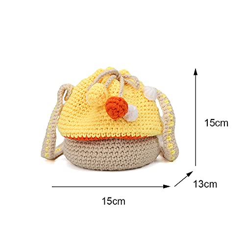 cxrc Las mujeres lindas setas golpean el color Crossbody bolsos de punto bolso de hombro