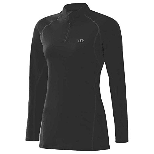 Damart Sport T-Shirt Zippé Easy Body 3 Thermolactyl Camiseta, Negro, L para Mujer