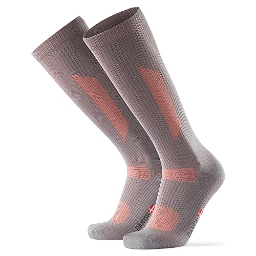 DANISH ENDURANCE Calcetines de Compresión de Algodón Orgánico Pack de 1 (Gris, EU 43-47)