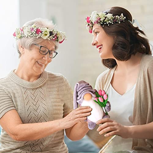 Decoración de muñecas sin rostro del duende del día de la madre, tamaño adorable, apto para el hogar, dormitorio, sala de estar, decoración de escritorio, postura de pie, Navidad, niños, Pascua, San