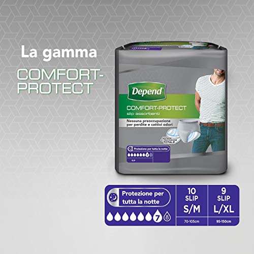 Depend Comfort Protect - Pantalones de incontinencia para hombre, talla pequeña/mediana - 10 pantalones