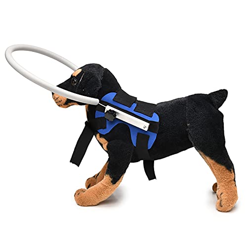 DERCLIVE Accesorios para perros ciegos Chaleco arnés de perro anti-colisión cabeza protección anillo herramienta de prevención de accidentes para perros pequeños, medianos y grandes, S/M