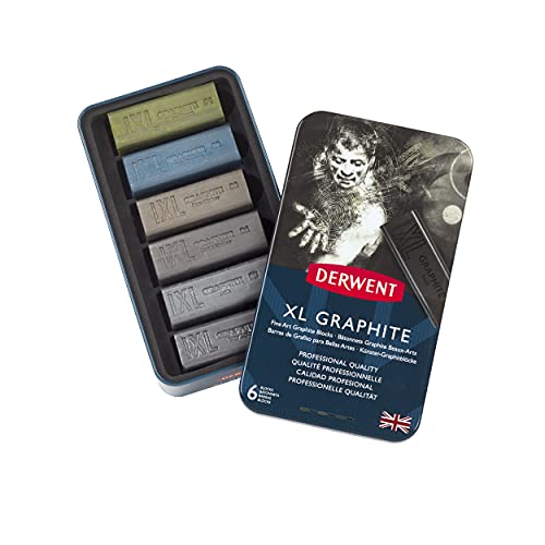 Derwent XL Graphite - Barras de grafito tamaño XL (6 unidades)