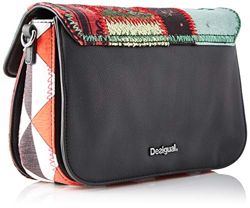 Desigual Bag Patch 1970 Amorgos, Bandolera para Mujer, Grün (Green Aloe), 16x6x26 Centimeters (B x H x T)