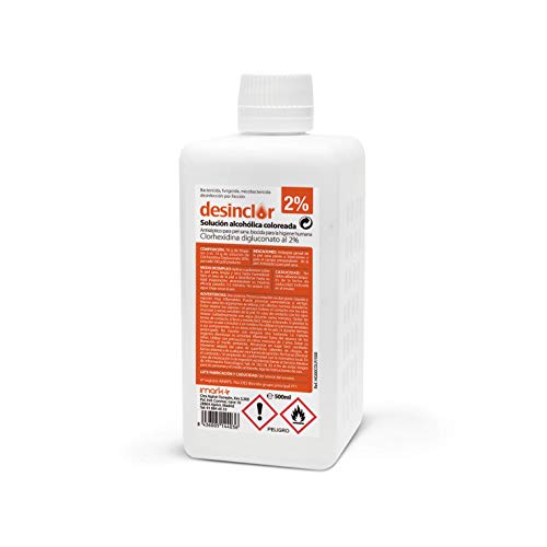 Desinclor Clorhexidina Alcoholica Coloreada 2% Antiseptico - 500 ml