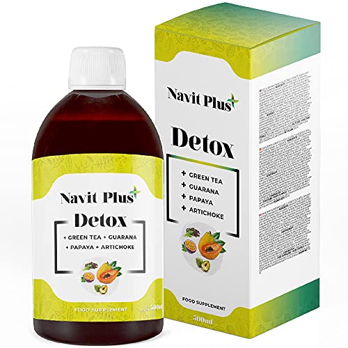 Detox adelgazante | Diurético potente natural líquido 500ml sabor frutos rojos | Formula detox drenante, antioxidante | Eliminación de toxinas | Te verde, guaraná, papaya, alcachofa | VEGANO