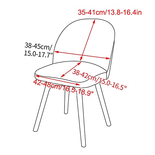 DFGDFG 1/2/4 / 6PCS Cubiertas de Silla de Espalda Curvada Pasaje Polar Polar Plavilla Plaza de la Silla de Asiento Trasero de bajo Respaldo Instalación del Hotel Bar Bar Oficina Decoración del hogar