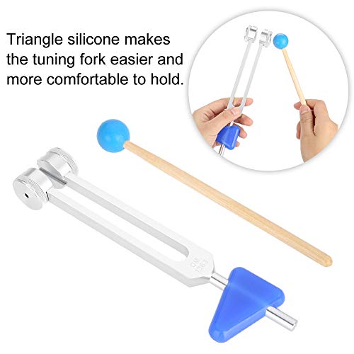 Diapasón, Triángulo De Silicona Para Pruebas De Baja Frecuencia Diapasón Plateado Resistente A La Presión Con Triángulo De Silicona Para Actividades Al Aire Libre Para Sentir Resonancia