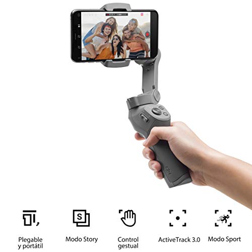 DJI Osmo Mobile 3, Estabilizador de 3 Ejes para Smartphone Compatible con iPhone y Smartphone, Android, diseño Ligero y Portátil, grabación Estable, Control Inteligente