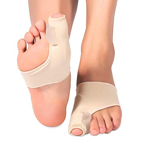 Doact Corrector de Juanetes Férula para Juanete Protector Alivio Dolor del protector dedo pie Pie, Hallux Valgus - Hombres y Mujeres(1 par) (Beige)