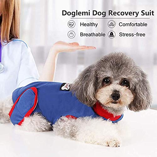 Doglemi Traje de recuperación para perros, traje de protección para heridas para perros después de la cirugía, corsé de recuperación abdominal, vendaje perfecto E-Collar Cone Alternative