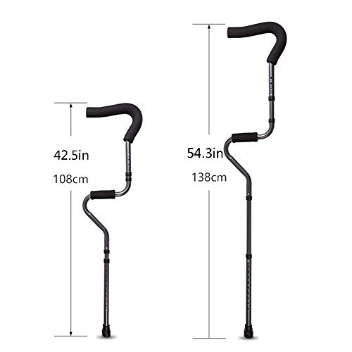 Dongbin S-Type Axilas Muletas Plegable Telescópica Antideslizante Ancianos Convenientes Viajes Y El Almacenamiento Retráctiles Bastones Muletas Viejo Hombre Walkeradjustable,Crutches2