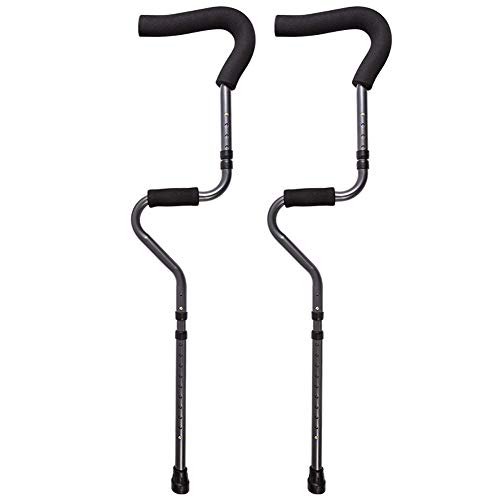 Dongbin S-Type Axilas Muletas Plegable Telescópica Antideslizante Ancianos Convenientes Viajes Y El Almacenamiento Retráctiles Bastones Muletas Viejo Hombre Walkeradjustable,Crutches2