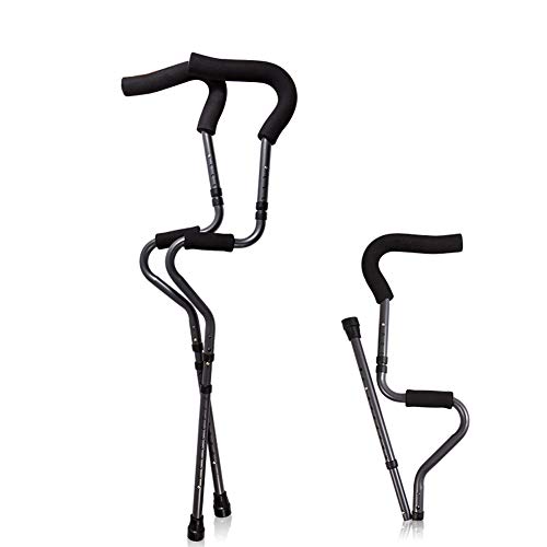 Dongbin S-Type Axilas Muletas Plegable Telescópica Antideslizante Ancianos Convenientes Viajes Y El Almacenamiento Retráctiles Bastones Muletas Viejo Hombre Walkeradjustable,Crutches2