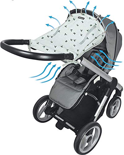 Dooky Universal Cover Origami Swallow Grey Protección solar, protección climática para el asiento del bebé en el coche y la silla de paseo (protección UV SPF 40+, TÜV probado, ajuste universal), Gris