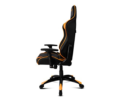 Drift DR300BO - Silla Gaming profesional, polipiel, reposabrazos 3D, piston clase 4, asiento basculante, altura regulable, respaldo reclinable, cojines lumbar y cervical, color negro/naranja