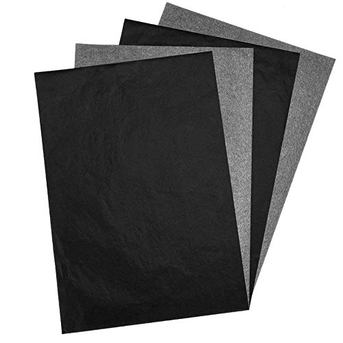 DXIA 100 Hojas Papel Transfer de Carbón, A4 Negro Papel Carbon, Papel de Transferencia de Carbono, Papel Transferde Grafito para Madera, Papel de Oficina, Lienzo, Metal Pintado, Superficies de Arte