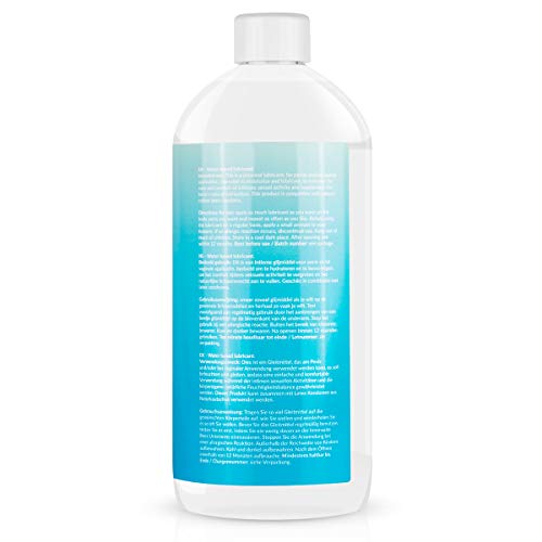 EasyGlide Gel Lubricante Sexual a Base de Agua (1000 ml) Lubricante para hacer que las sensaciones sean más suaves pero no pegajosas