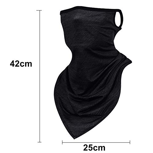 EasyULT Multifuncional Bufanda Braga Cuello Calentador de Cuello, Pasamontañas Moto Invierno Prueba de Viento Polar Esquí Gorro para Ciclismo, Correr, Moto Bicicleta(Negro)