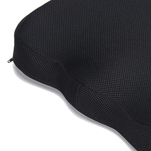 Ecloud Shop Cojín de Silla Cojín de Asiento de Espuma viscoelástica en Forma de U Funda de Malla Cojín de Soporte de cóccix Cojín de Asiento para hogar y Silla, Alivio del coxis y Dolor de Cadera