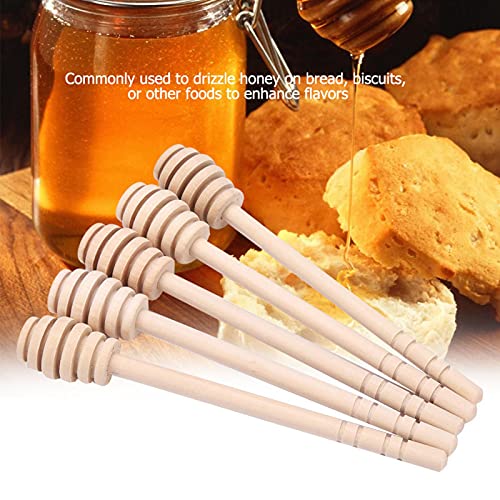 EDDWIIN Honey Dripper Stick-24Pcs Palo de madera para goteros de miel, pequeño palillo agitador de cucharas de miel para tarro de miel Dispensación de miel(16cm)