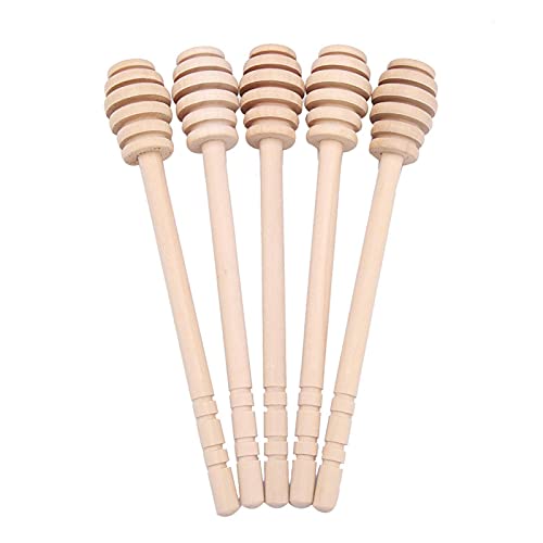 EDDWIIN Honey Dripper Stick-24Pcs Palo de madera para goteros de miel, pequeño palillo agitador de cucharas de miel para tarro de miel Dispensación de miel(16cm)