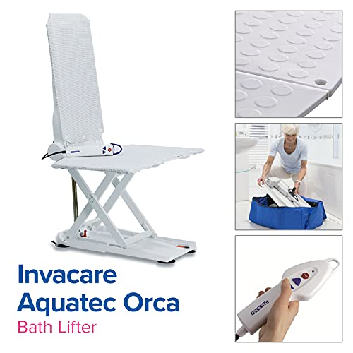 Elevador de baño fijo - Invacare Aquatec Orca Bath Lift - Ayuda para el baño y seguridad - Respaldo fijo