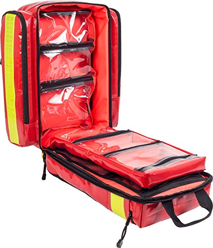 Elite Bags, EMS, Mochila de emergencias rescate, Cubre-mochila de poliéster, Material Tarpaulín, Rojo