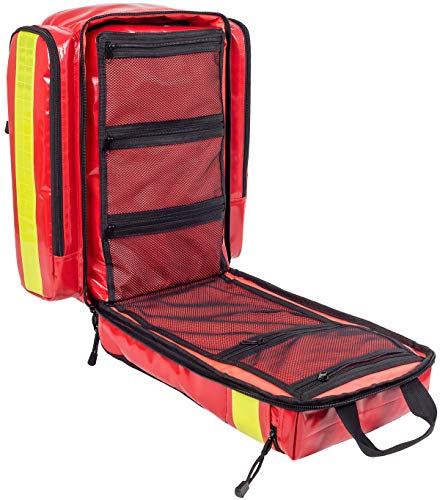 Elite Bags, EMS, Mochila de emergencias rescate, Cubre-mochila de poliéster, Material Tarpaulín, Rojo