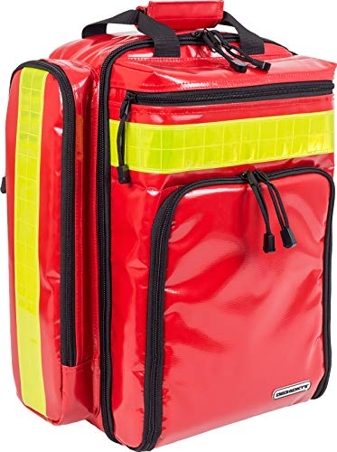 Elite Bags, EMS, Mochila de emergencias rescate, Cubre-mochila de poliéster, Material Tarpaulín, Rojo