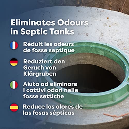 envii Septic Klear – Tratamiento para fosas sépticas, Elimina olores y desatasca Incluso en Invierno – 24 Tabletas