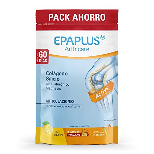 Epaplus Articulaciones Colágeno + Silicio + Ácido Hialurónico INSTANT (668gr, sabor limón)