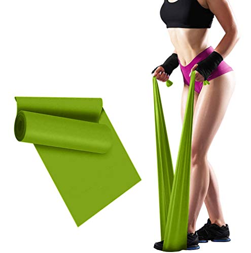 ERUW Bandas Elasticas Fitness, 2M Banda Elastica Resistencia Musculacion para Hombre, Mujer, Ejercicios de Musculares, Glúteos y Yoga Entrenamiento Bandas en Casa y Gym Pilates, Estiramiento (Green)