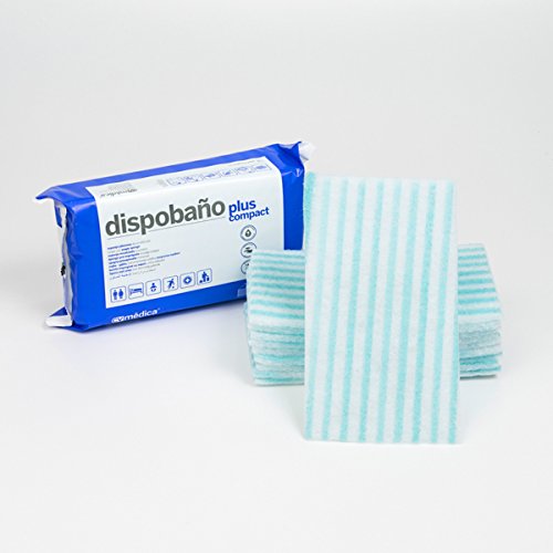 Esponja jabonosa desechable para pieles sensibles, 12x20 cm. Pack de 10 uds.