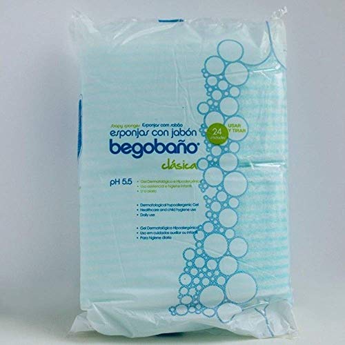 ESPONJAS JABONOSAS UN SOLO USO BB1 100G/M2 12x20CM 10PACK DE 24U (240u)