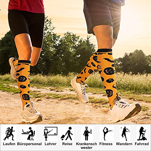 Evolyline 3 pares de calcetines de compresión para hombre y mujer, coloridos calcetines de trombosis con 20 – 30 mmHg calcetines de compresión para deporte, correr, médico, viajes, Multicolor., L-XL