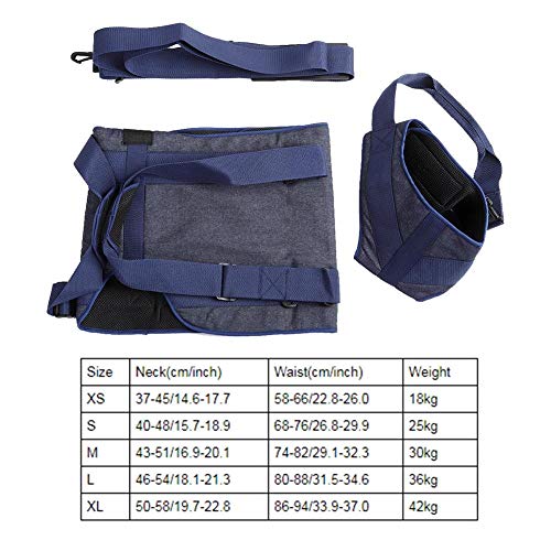 EVTSCAN Arnés de elevación para Perros, Tela Oxford, Azul Oscuro, arnés para Perros, Correa de Mano para Caminar, cinturón de Asistencia de elevación para Personas con discapacidad(XS)