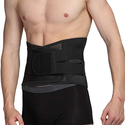 Faja de espalda ULTRA LIGERA - Apoyo lumbar / para la postura - Tejido transpirable para el ejercicio - Compresión adaptable - Marca Neotech Care (Talla XXXL)