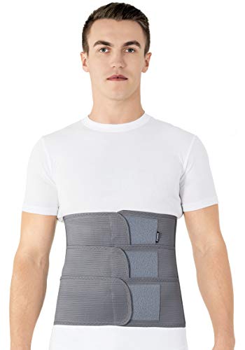 Faja de sujeción para la espalda; cinturón lumbar de soporte con fijación rígida; 6 refuerzos / 31cm de altura; para personas con gran circunferencia en la cintura XX-Large Gris