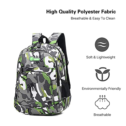 FANDARE Camo Mochila Mochilas Tipo Casual Bolsas Escolares Niña Niño Bolsa de Viaje Bolsos de Mujer Hombre Adolescente Al Aire Libre Partido Viaje Daypack Impermeable Poliéster Azul