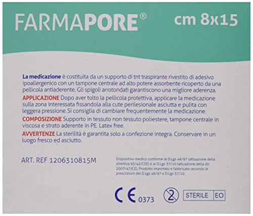 Farmac 1206310815M Zabban FarmaPore - Parche adhesivo (8 x 15 cm, no tejido)