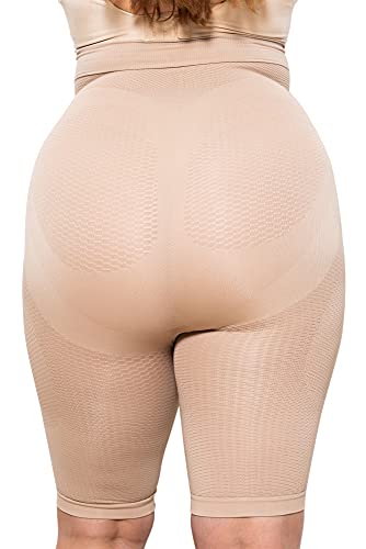 Farmacell 312 (Carne, L/XL) Faja Pantalon Moldeadora y contenitiva con Efecto masajeador y Anti-Celulitis