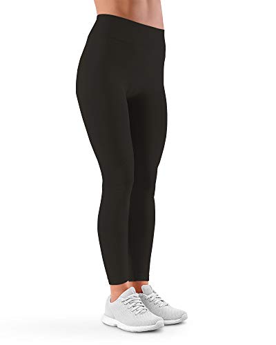 Farmacell 609H (Negro, M) Leggings Deportivos Mujer Fitness Yoga Gimnasio Correr y Trotar - Tejido Elástico - Termorregulador Cálido en Invierno y Transpirable en Verano