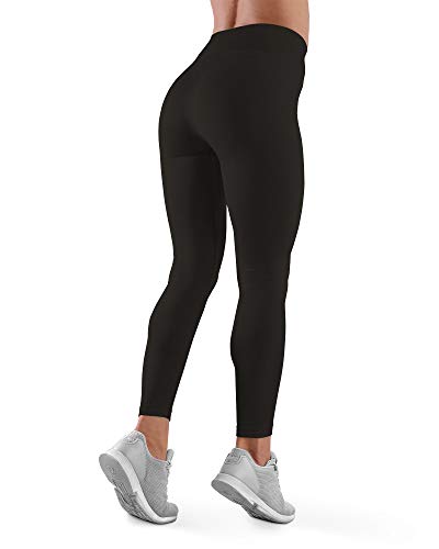 Farmacell 609H (Negro, M) Leggings Deportivos Mujer Fitness Yoga Gimnasio Correr y Trotar - Tejido Elástico - Termorregulador Cálido en Invierno y Transpirable en Verano