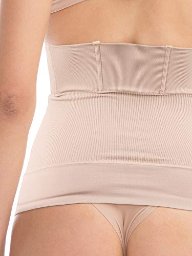 Farmacell Bodyshaper 605S (Carne, S) Banda Abdominal modeladora Invisible y Faja cinturón de contención 4 Palos Anti-Enrollado