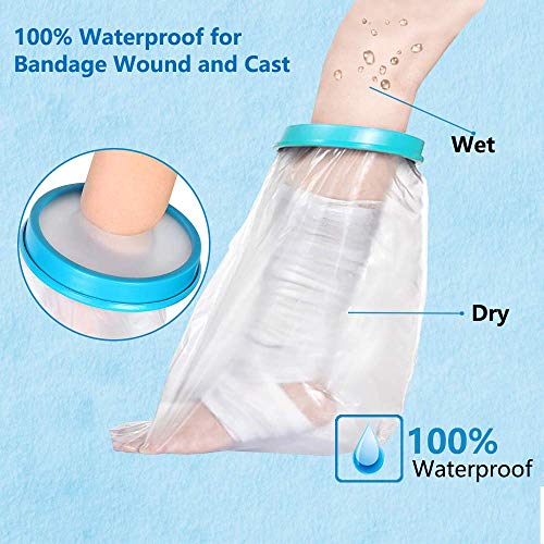 Fasola Protector Escayola Pierna Niños, Funda Escayola Pierna Para Rodillas Rotas,Dedos de Los Pies, Tobillos, Heridas en los Pies, Protectores de Escayola Mantenga el Vendaje Seco Durante el Baño