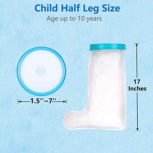 Fasola Protector Escayola Pierna Niños, Funda Escayola Pierna Para Rodillas Rotas,Dedos de Los Pies, Tobillos, Heridas en los Pies, Protectores de Escayola Mantenga el Vendaje Seco Durante el Baño