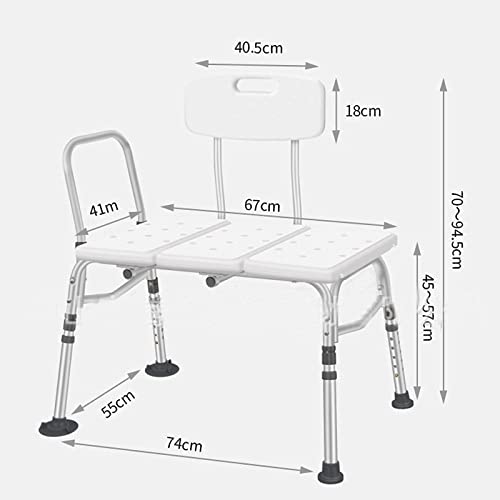 FBBSZSD Banco de Transferencia para bañera Baño de Servicio Pesado & Amp; Banco de Transferencia para Ducha para Usar como Banco de Ducha o Asiento de baño Antideslizante