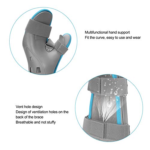 Férula de soporte de muñeca, túnel carpiano, soporte de brazo, férula de mano en reposo, inmovilizador nocturno, rehabilitación de atrofia muscular, para la mano, para tendinitis(Correcto)